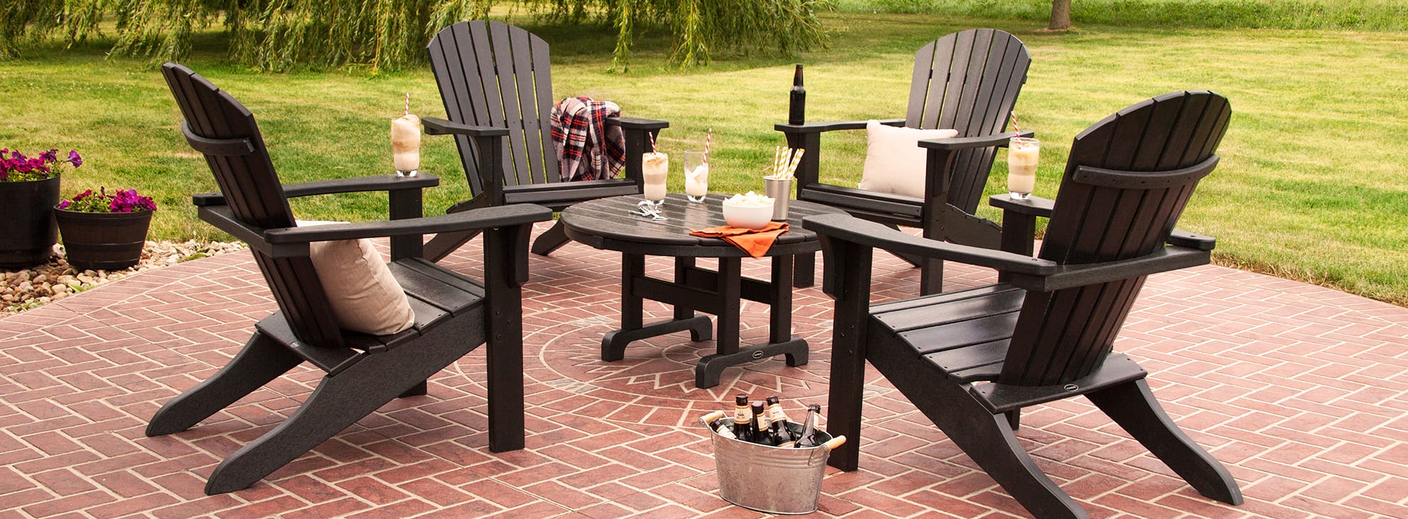 Shop All-Weather Black Adirondack Chairs - POLYWOOD®